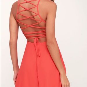 Beautiful detailed back. Coral. Worn once!